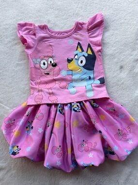 Hybrid Apparel Pink Bluey Character Toddler Dress Size 3T